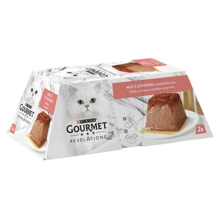 Expirace Gourmet revelations 2x57g paštika s lososem cat